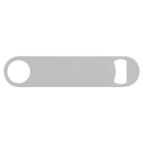 1 1/2" x 7" Custom Printed White Bottle Opener - White