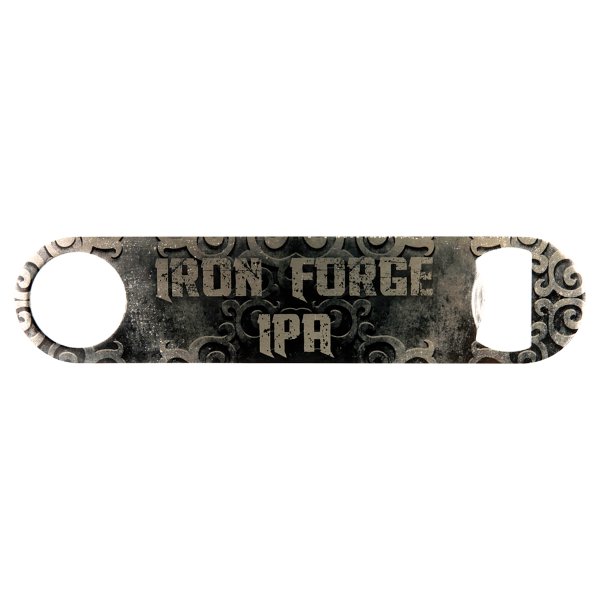 1 1/2" x 7" Custom Printed Stainless Steel Bottle Opener - Silver