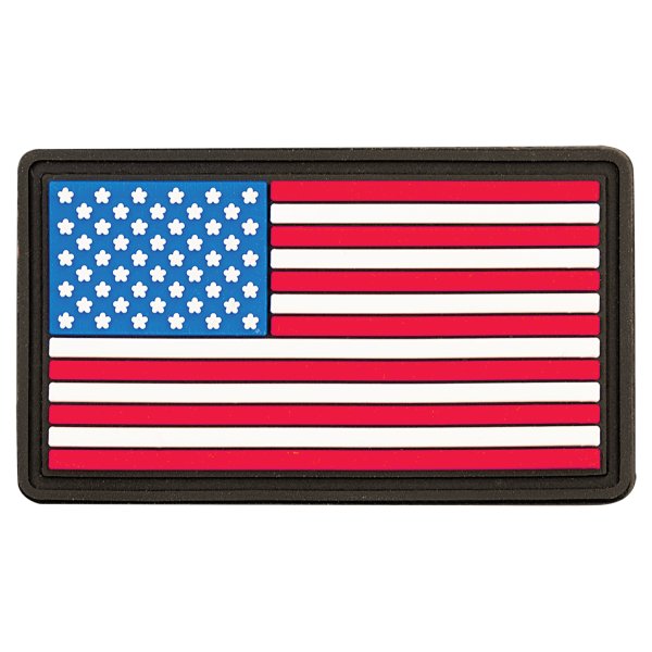 1 1/4" x 2" Red White and Blue American Flag PVC Patch with Kota Pro Adhesive - Red White and Blue