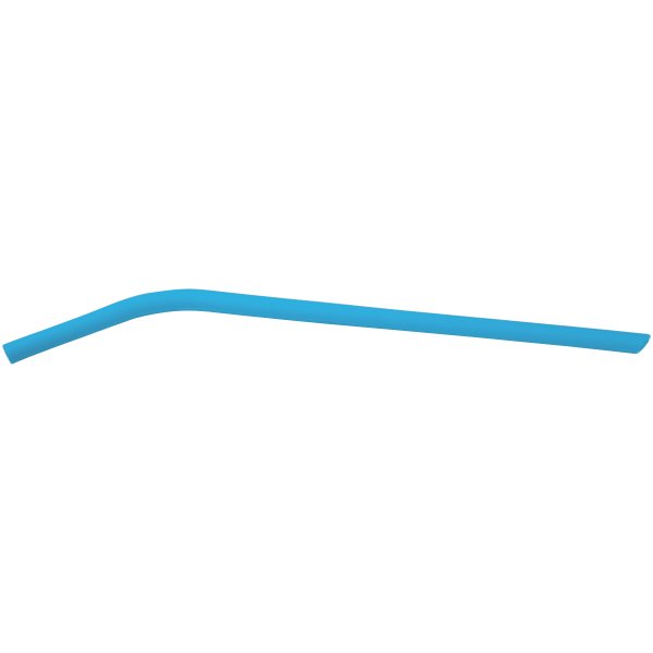 10" Blue Small Silicone Straw - Blue