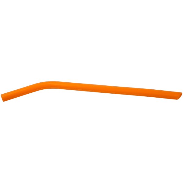 10" Orange Large Silicone Straw - Orange