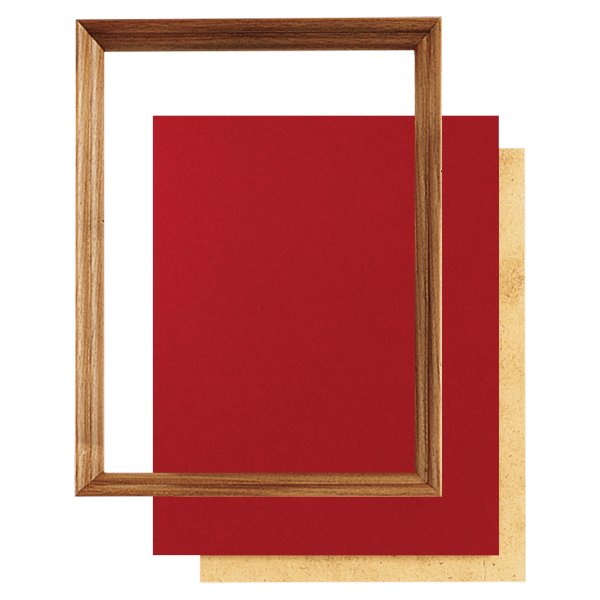 10" x 13" American Walnut Shadow Box Frame with Red Velour Backing - Walnut/Red