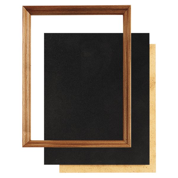 12" x 15" Walnut Shadow Box Frame wth Black Velour Backing - Walnut/Black