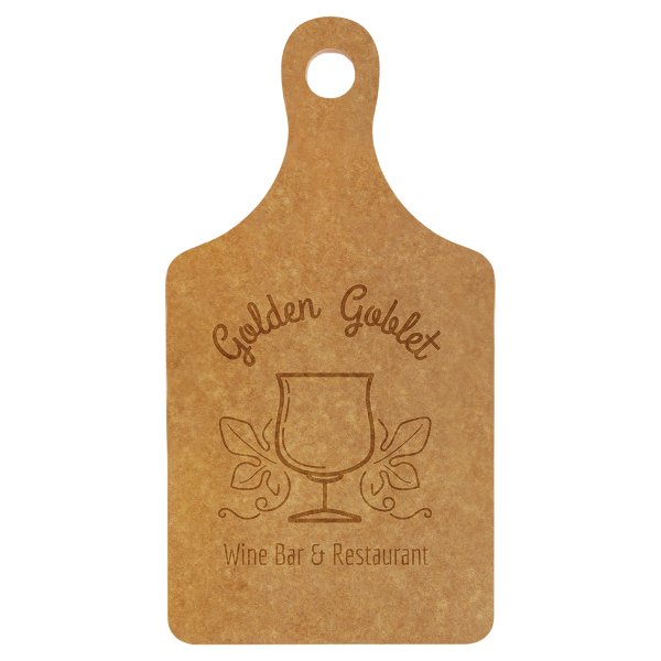 13 1/2" x 7" Eco Paddle Shaped Cutting Board - Natural