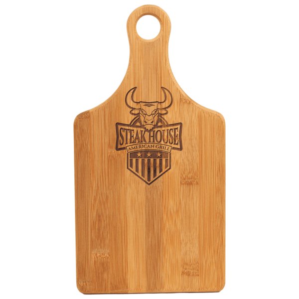 13 1/2" x 7" Bamboo Paddle Shape Cutting Board - Bamboo