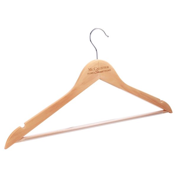 17 1/2" x 9" Solid Maple Clothes Hanger - Light Brown (Maple)