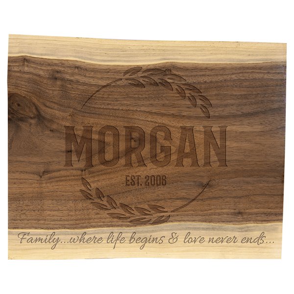 11 1/2"x 8 3/4" Black Walnut Cutting and Charcuterie Board - variegated