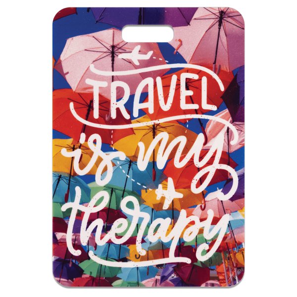 2 3/4" x 4" Custom Printed Luggage Tag - White