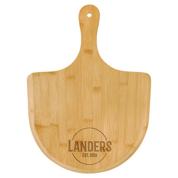 15 1/2" x 11" Bamboo Pizza Board - Multi Brown