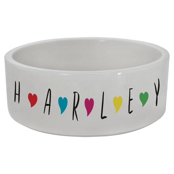 2.36" x 6.1 Custom Printed Ceramic Pet Bowl - Default