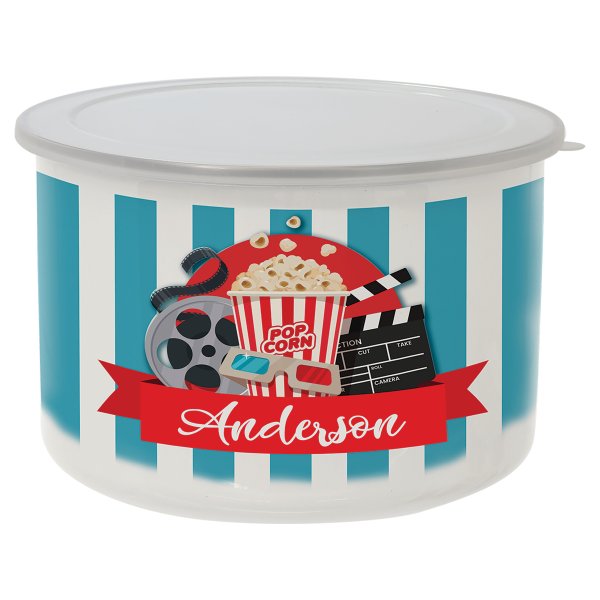 57 oz. Tall Enamel Container with Flexible Plastic Lid - Default