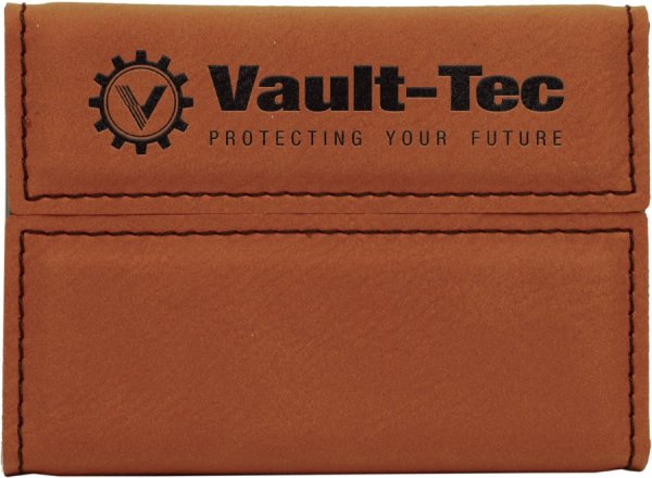 3 3/4" x 2 3/4" Rawhide Engraved Faux Leather Hard Business Card Holder - Rawhide