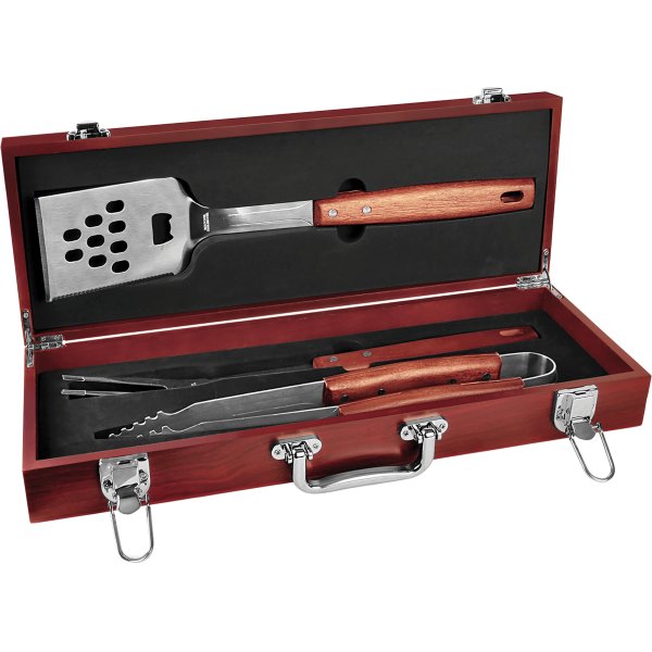 3-Piece Rosewood BBQ Set - Rosewood