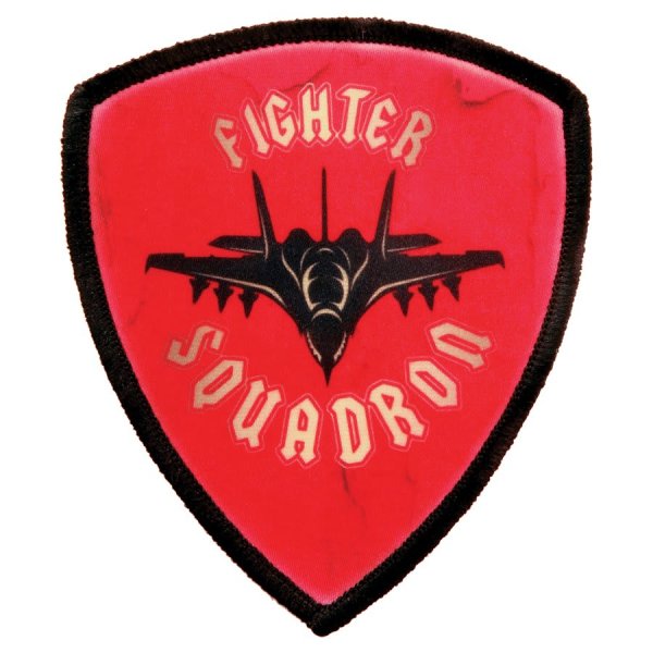 3" Shield Custom Printed Patch with Adhesive & Black Border - White/Black
