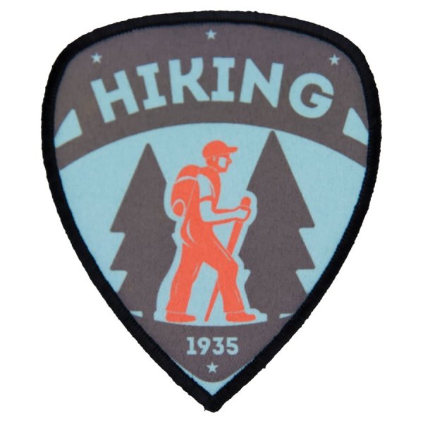 3" x 3 1/2" Shield Custom Printed Patch with Adhesive & Black Border - White/Black