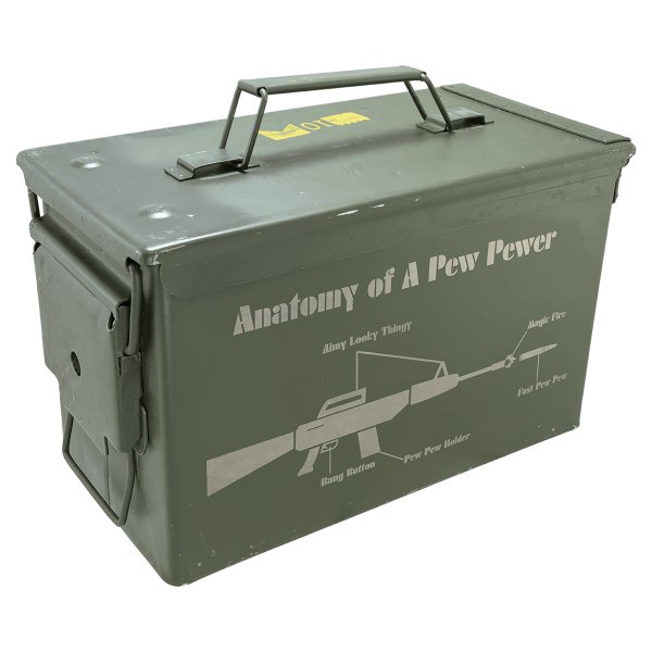 50 Caliber Army Surplus Steel Ammo Can - Olive Drab