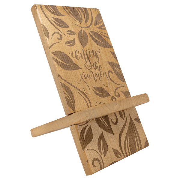 6" x 12" Red Alder Cell Phone/IPad Easel - natural wood grain