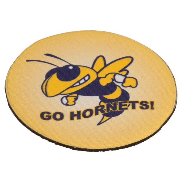 4" Custom Printed Round Neoprene Coaster - White