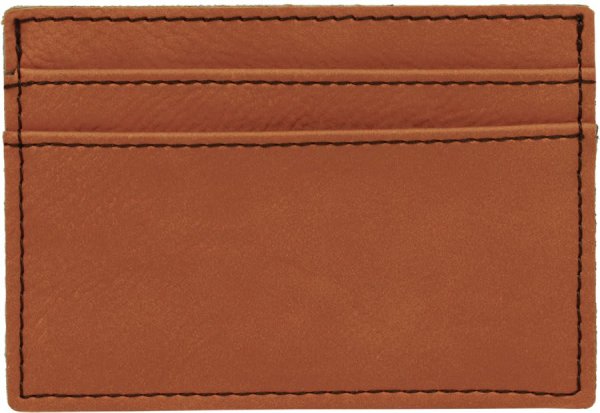 4" x 2 3/4" Rawhide Engraved Faux Leather Wallet Clip - Rawhide