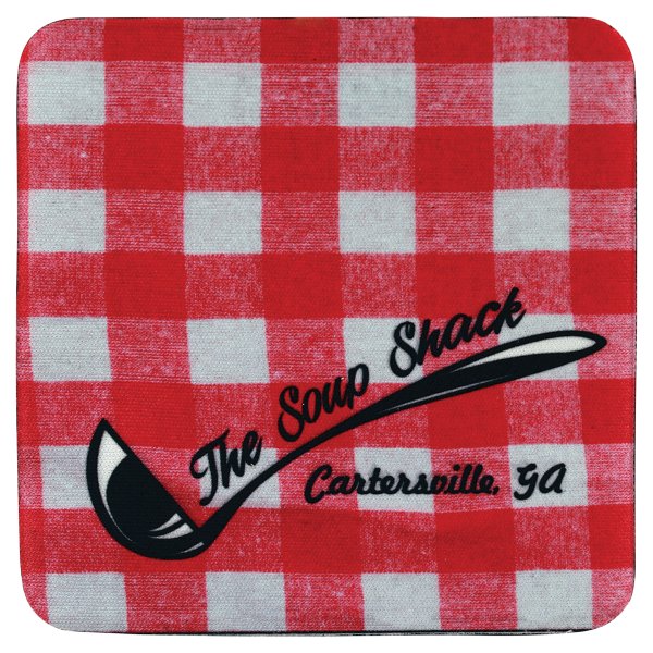 4" x 4" Custom Printed Square Neoprene Coaster - White