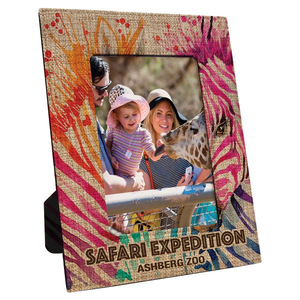 5" x 7" Custom Printed Burlap Photo Frame - Burlap
