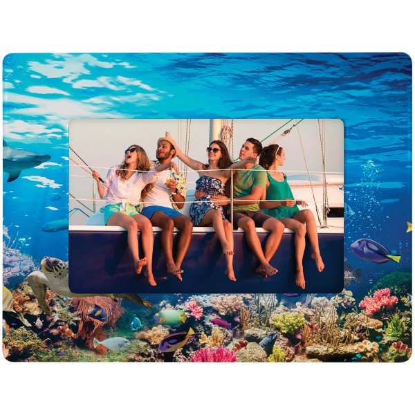 4" x 6" Custom Printed Ceramic Photo Frame - White
