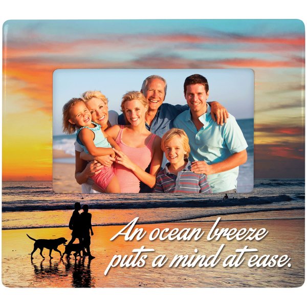 4" x 6" Custom Printed Ceramic Photo Frame - White
