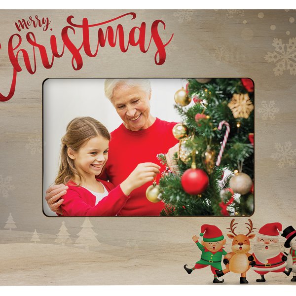 4" X 6" Custom Printed Wood Photo Frame - light wood