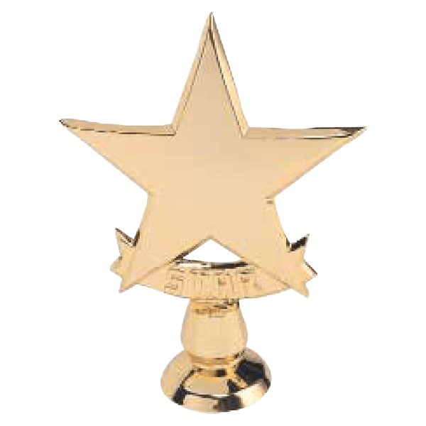 5 1/2" Gold 5 Point Star Casting with Stud - Gold
