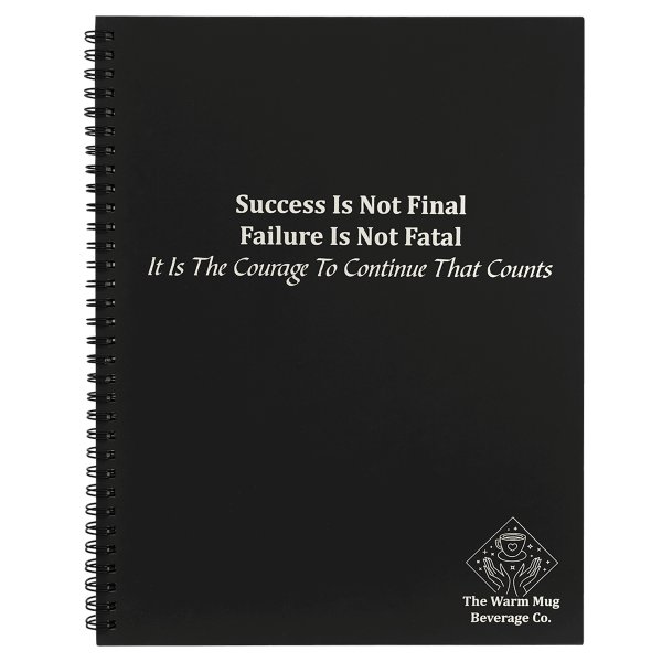 8 1/2" x 11" Black Lazerburst Spiral Notebook-Lasers to Silver - Black