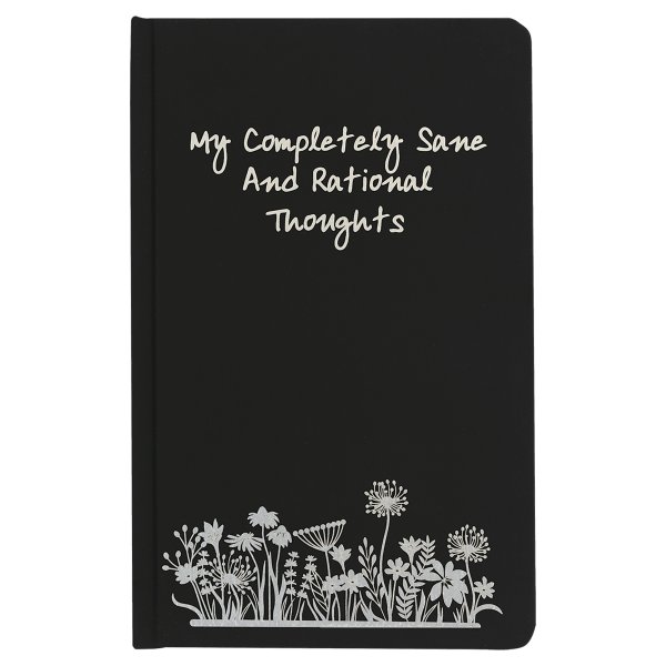 5 1/4" x 8 1/4" Black Lazerburst Journal-Lasers to Silver - Black
