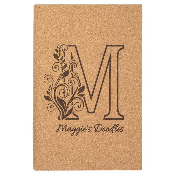 5 1/4" x 8 1/4" Cork Sketch Book with Unlined Notepad - Cork