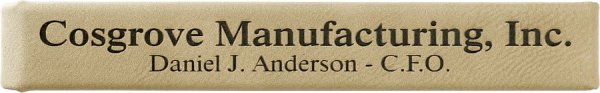 6 1/2" x 1" Light Brown Engraved Faux Leather Single Pen Case - Light Brown