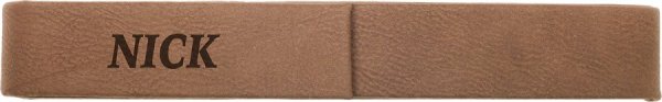 6 1/2" x 1" Dark Brown Engraved Faux Leather Single Pen Case - Dark Brown