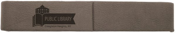 6 1/2" x 1" Gray Engraved Faux Leather Single Pen Case - Gray