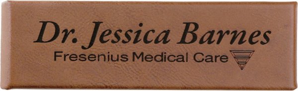 6 1/2" x 2" Dark Brown Engraved Faux Leather Double Pen Case - Dark Brown