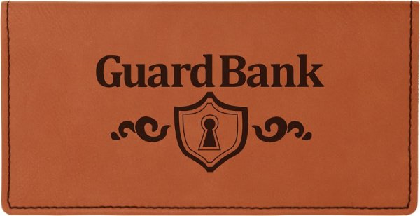 6 3/4" x 3 1/2" Rawhide Engraved Faux Leather Checkbook Cover - Rawhide
