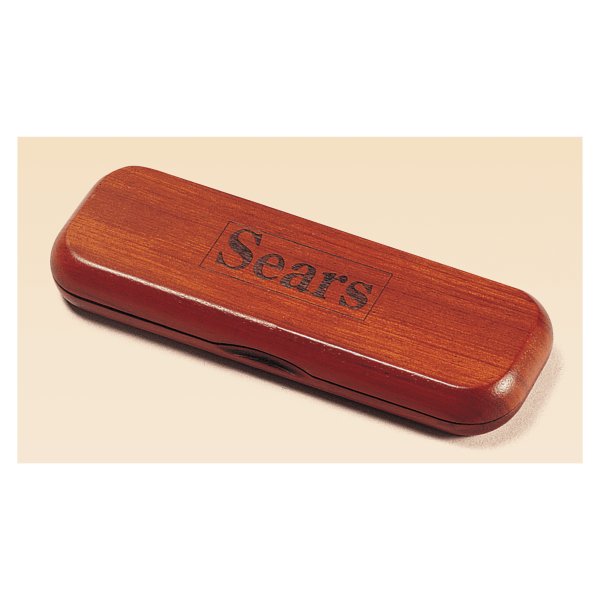 6 5/8" x 2 1/4 x 7/8" Rosewood Pen or Letter Opener Case (holds single piece only) - Rosewood Brown/Black