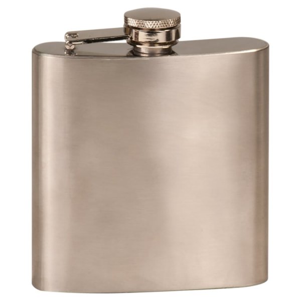 6 oz. Custom Engraved Stainless Steel Flask - Stainless Steel