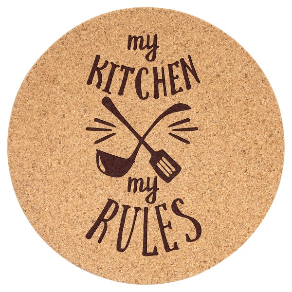 7 1/2" Round Cork Trivet - Cork