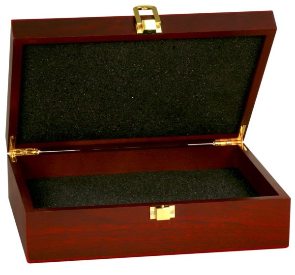 10 1/4" x 7 1/2" x 3 1/8" Rosewood Finish Gift Box - Rosewood