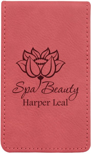 7-Piece Pink Engraved Faux Leather Manicure Gift Set - Pink
