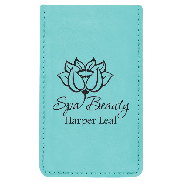 7-Piece Teal Engraved Faux Leather Manicure Gift Set - Teal