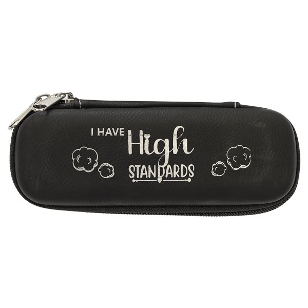 7" x 2 1/2" x 1 3/4" Black/Silver Smoke Case - Black