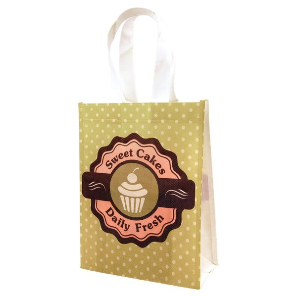 8" x 10" White Custom Printed Bag with 3 1/2" Gusset - White