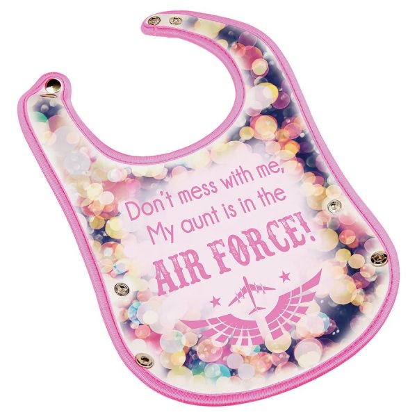 8" x 13" Pink Custom Printed Baby Bib - Pink