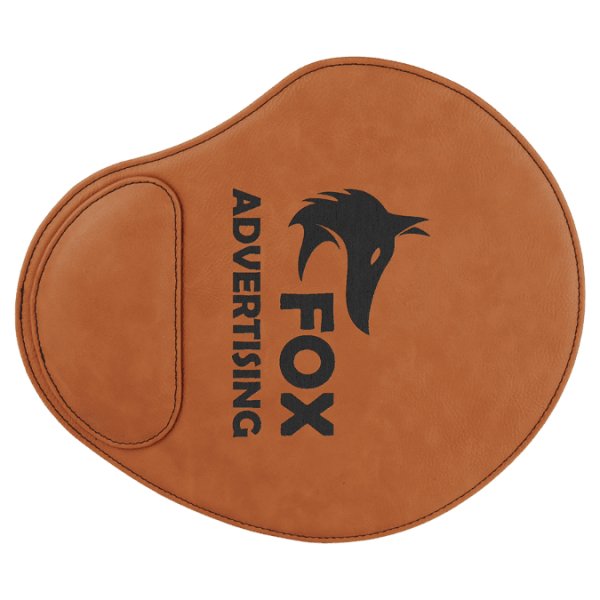9" x 10 1/4" Rawhide Engraved Faux Leather Mouse Pad - Rawhide