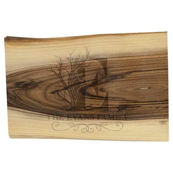 9" x 6" Black Walnut Bar Cutting Board - variegated
