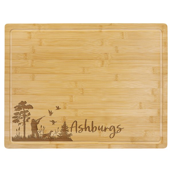 19 3/4" x 15" Bamboo Cutting Board with Drip Ring - Multi Brown