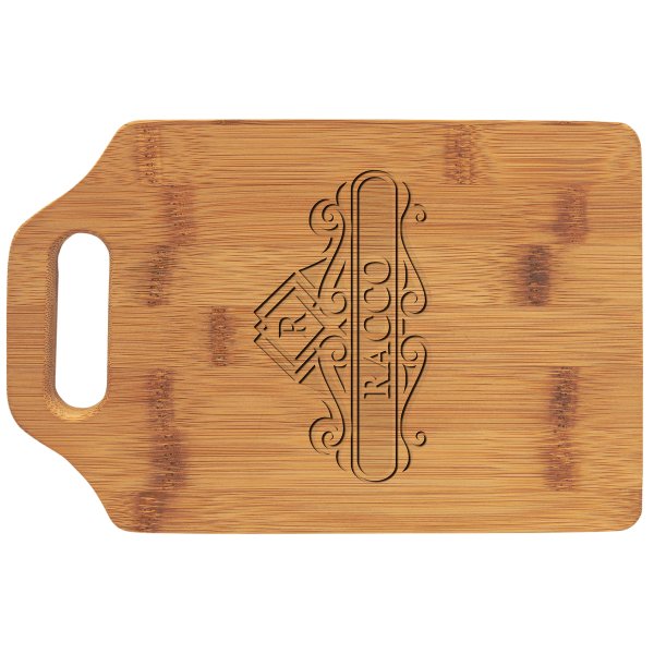 9" x 6" Bamboo Cutting Board with Handle - Bamboo